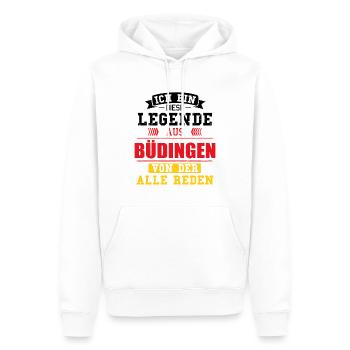 Stadt Büdingen Deutschland Legende Spruch - Männer Premium Bio Hoodie - Weiß - Vorne - Nico (187cm)