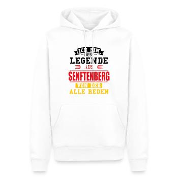 Stadt Senftenberg Deutschland Legende Spruch - Männer Premium Bio Hoodie - Weiß - Vorne - Nico (187cm)