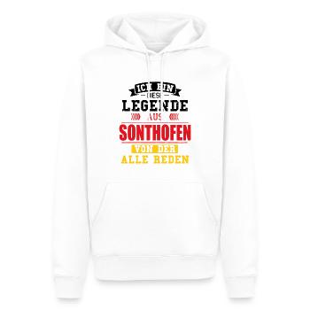 Stadt Sonthofen Deutschland Legende Spruch - Männer Premium Bio Hoodie - Weiß - Vorne - Nico (187cm)