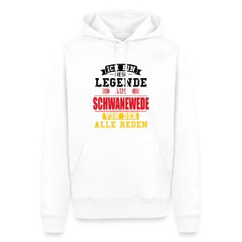 Stadt Schwanewede Deutschland Legende Spruch - Männer Premium Bio Hoodie - Weiß - Vorne - Nico (187cm)