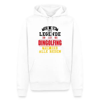 Stadt Dingolfing Deutschland Legende Spruch - Männer Premium Bio Hoodie - Weiß - Vorne - Nico (187cm)