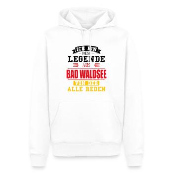 Stadt Bad Waldsee Deutschland Legende Spruch - Männer Premium Bio Hoodie - Weiß - Vorne - Nico (187cm)