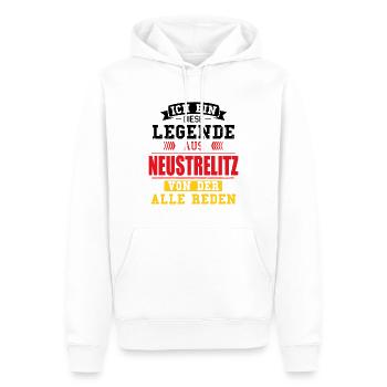 Stadt Neustrelitz Deutschland Legende Spruch - Männer Premium Bio Hoodie - Weiß - Vorne - Nico (187cm)