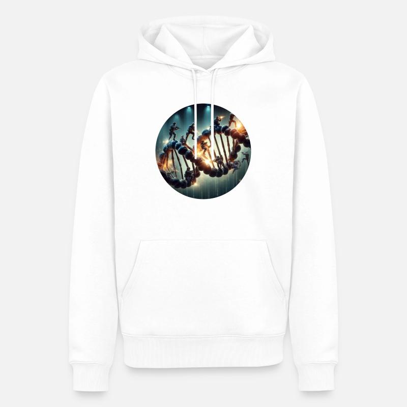 Polizei-DNA 3 - Männer Premium Bio Hoodie - Weiß