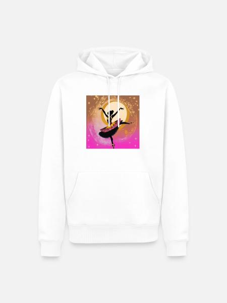 Tanzender Klang - Männer Premium Bio Hoodie - Weiß