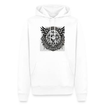 adler 1112 - Männer Premium Bio Hoodie - Weiß - Vorne - Nico (187cm)