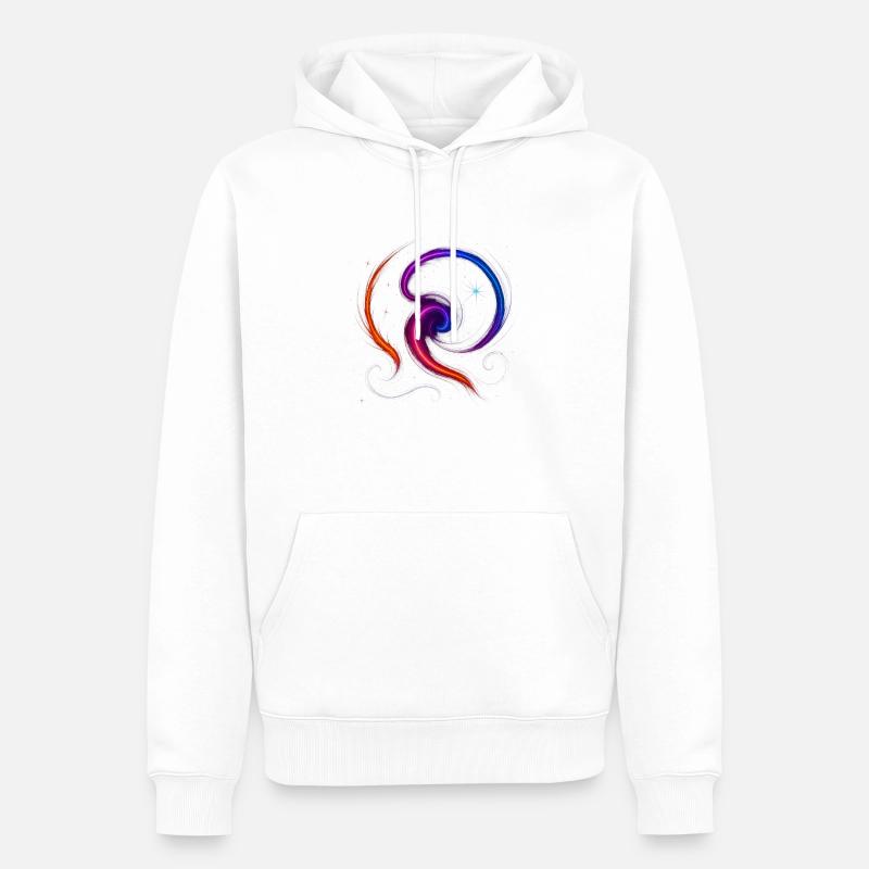 Cosmic Flow – une collection de - Sweat à capuche Premium bio Homme - blanc