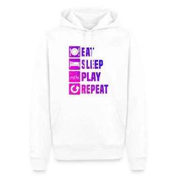 Tennis Hommes Tennis Tennis Femmes - Sweat à capuche Premium bio Homme - blanc - Devant - Nico (187cm)