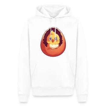 Küken im Ei - Charmantes Huhn Design - Männer Premium Bio Hoodie - Weiß - Vorne - Nico (187cm)