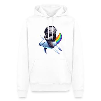 Koala Unicorn Astronaut à Rainbow Imaginative - Sweat à capuche Premium bio Homme - blanc - Devant - Nico (187cm)
