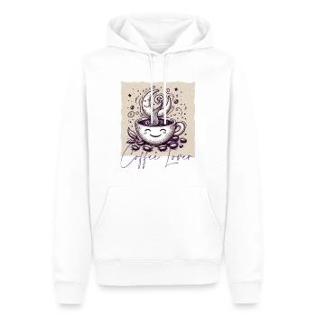 Coffee - Männer Premium Bio Hoodie - Weiß - Vorne - Nico (187cm)