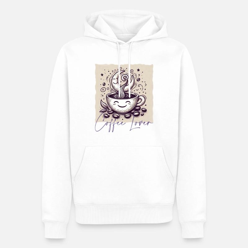 Coffee - Männer Premium Bio Hoodie - Weiß