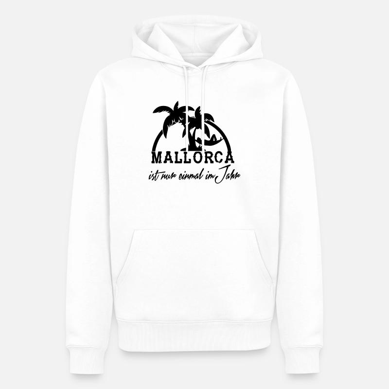 mallorca - Männer Premium Bio Hoodie - Weiß