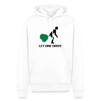 einen_fahren_lassen - Männer Premium Bio Hoodie - Weiß - Vorne - Nico (187cm)