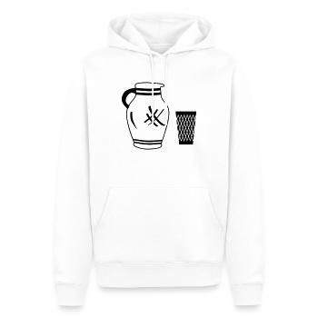 Bembel und Geripptes - Männer Premium Bio Hoodie - Weiß - Vorne - Nico (187cm)