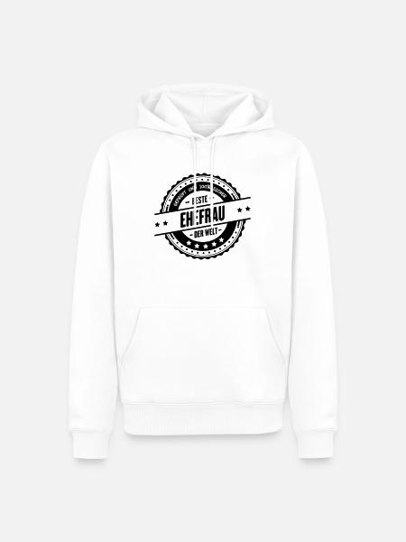 Beste Ehefrau - Männer Premium Bio Hoodie - Weiß