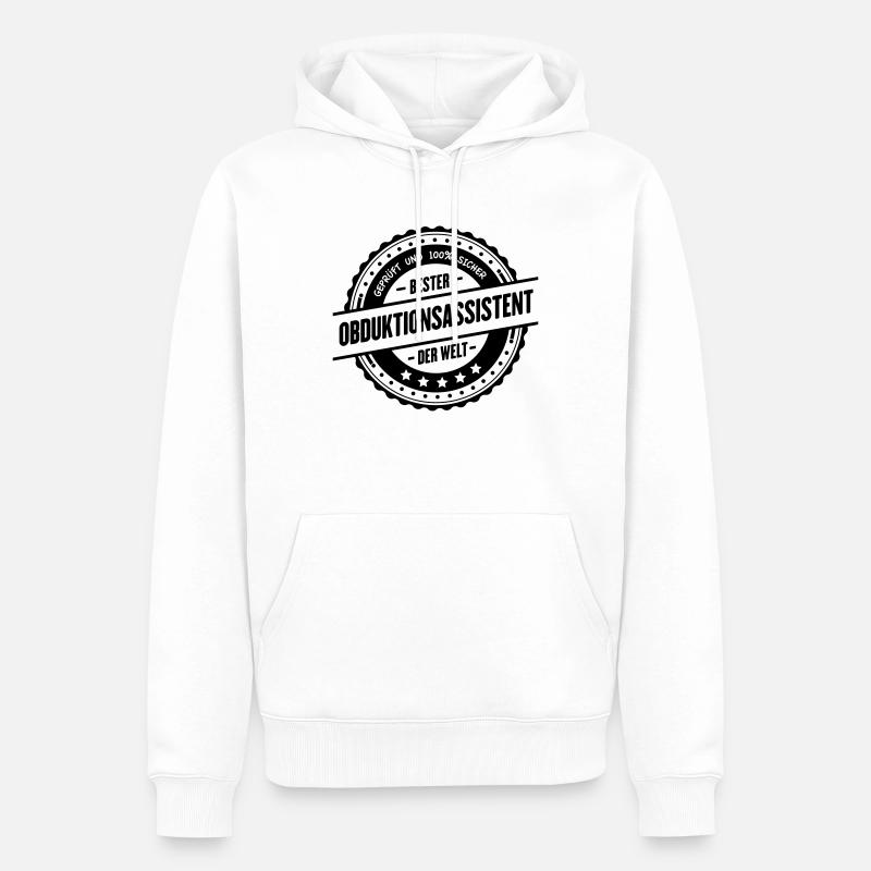 Obduktionsassistent - Männer Premium Bio Hoodie - Weiß
