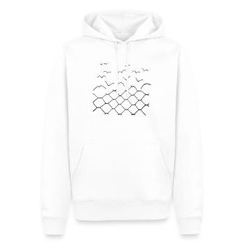 Maschendrahtzaun Vögel - Männer Premium Bio Hoodie - Weiß - Vorne - Nico (187cm)