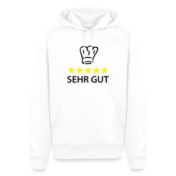 sehr gut koch - Men’s Premium Organic Hoodie - white - Front - Nico (187cm)