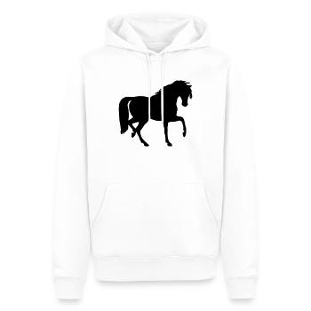Cheval - Sweat à capuche Premium bio Homme - blanc - Devant - Nico (187cm)