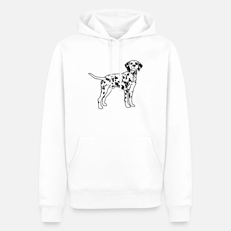 Dalmatien de - Sweat à capuche Premium bio Homme - blanc