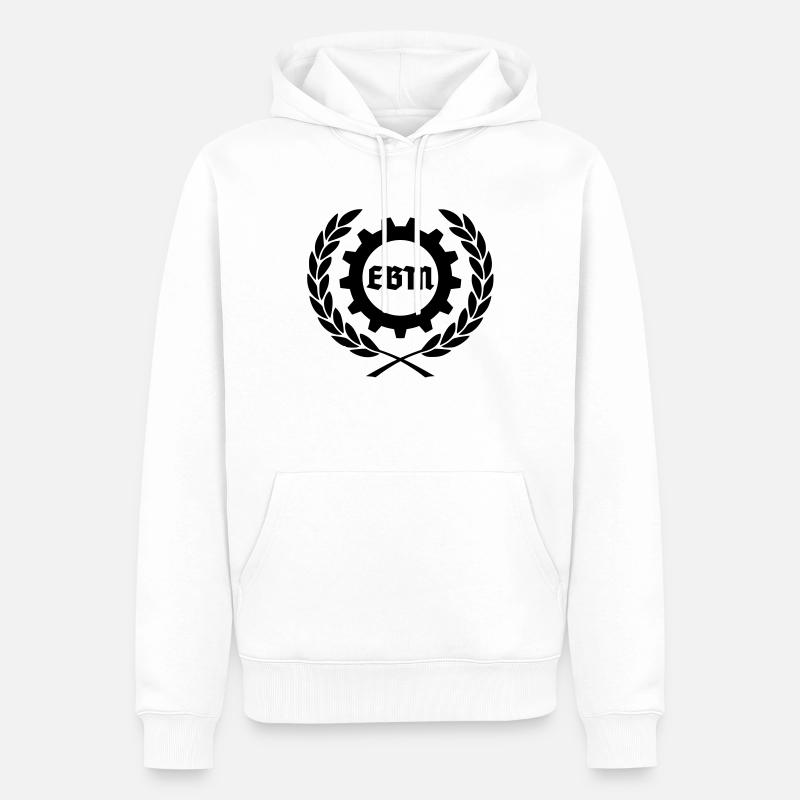 EBM Logo 2012 - Männer Premium Bio Hoodie - Weiß