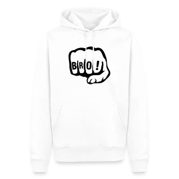 bro_faust_qa1 - Männer Premium Bio Hoodie - Weiß - Vorne - Nico (187cm)
