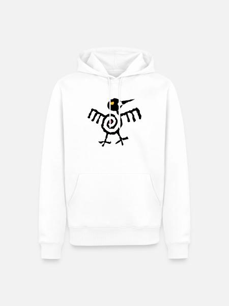 Fantasy Bird 01 - 2-farbig - Männer Premium Bio Hoodie - Weiß