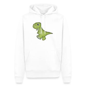 Dino - Sweat à capuche Premium bio Homme - blanc - Devant - Nico (187cm)