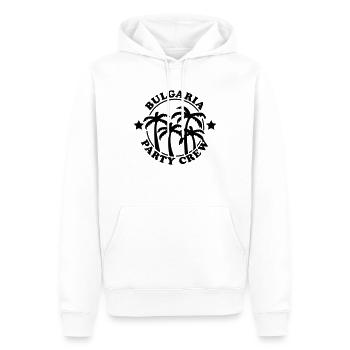 bulgaria_party_crew__f1 - Sweat à capuche Premium bio Homme - blanc - Devant - Nico (187cm)