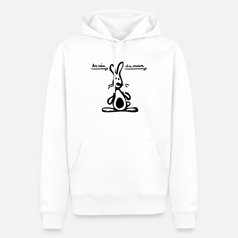 rein & raus - Männer Premium Bio Hoodie - Weiß