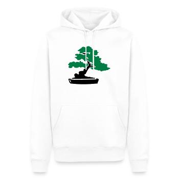 Bonsai Baum - Männer Premium Bio Hoodie - Weiß - Vorne - Nico (187cm)