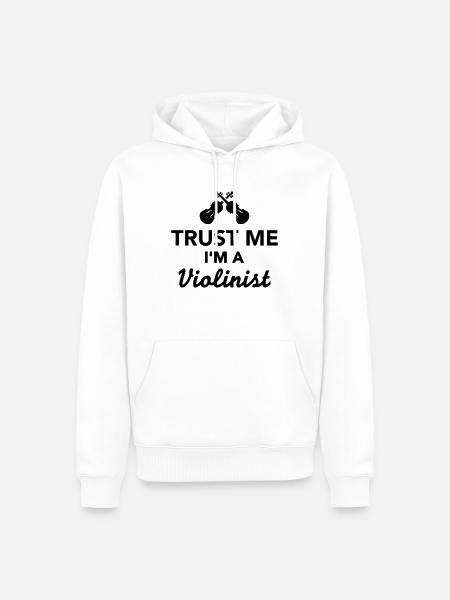 Geige - Männer Premium Bio Hoodie - Weiß