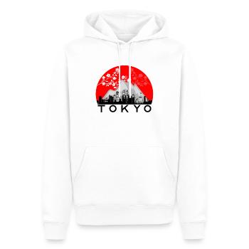 Tokyo - Sweat à capuche Premium bio Homme - blanc - Devant - Nico (187cm)
