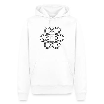 atom - Sweat à capuche Premium bio Homme - blanc - Devant - Nico (187cm)
