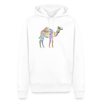 Kamel - Männer Premium Bio Hoodie - Weiß - Vorne - Nico (187cm)