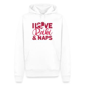 Reiki Symbol Reiki Master Reiki Crystal Gift - Men’s Premium Organic Hoodie - white - Front - Nico (187cm)
