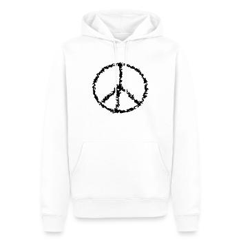 Frieden gezeichnet Zeichnung Designer Vektor - Männer Premium Bio Hoodie - Weiß - Vorne - Nico (187cm)