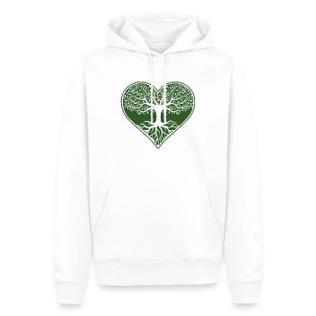 Arbre de cœur Arbre de vie amour nature vie romantique - Sweat à capuche Premium bio Homme - blanc - Devant - Nico (187cm)