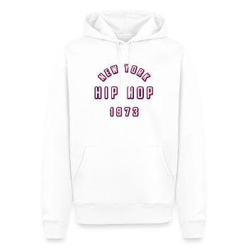 NEW YORK HIP HOP - Men’s Premium Organic Hoodie - white - Front - Nico (187cm)