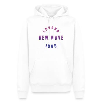 LONDON NEUE WELLE 1980 - Männer Premium Bio Hoodie - Weiß - Vorne - Nico (187cm)