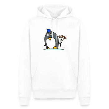 Pinguin als Bräutigam - Männer Premium Bio Hoodie - Weiß - Vorne - Nico (187cm)