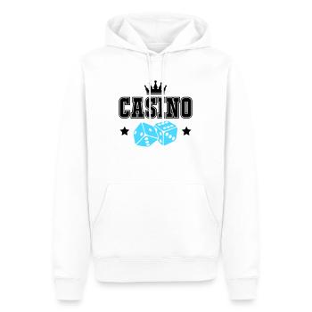 Casino - Sweat à capuche Premium bio Homme - blanc - Devant - Nico (187cm)