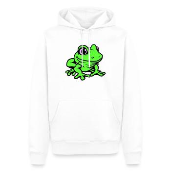 Grenouille Bande dessinée - Sweat à capuche Premium bio Homme - blanc - Devant - Nico (187cm)