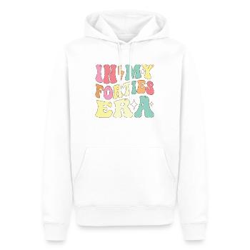 Nouveaux Cadeaux D’anniversaire 40ème Pour Hommes, Femmes - Sweat à capuche Premium bio Homme - blanc - Devant - Nico (187cm)