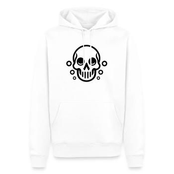 Crâne à bulles - Conception de bande dessinée - Sweat à capuche Premium bio Homme - blanc - Devant - Nico (187cm)