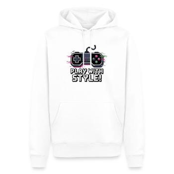 VIDEOSPIEL-CONTROLLER - Männer Premium Bio Hoodie - Weiß - Vorne - Nico (187cm)