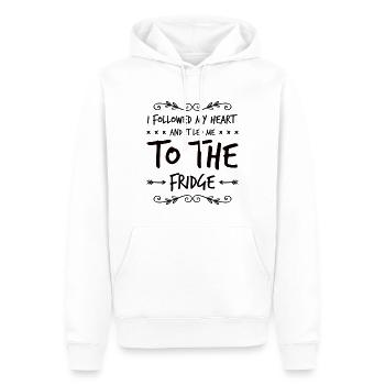 I Followed My Heart And It Led Me To The Fridge - Men’s Premium Organic Hoodie - white - Front - Nico (187cm)