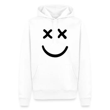 Dead Smiley Crossed Eyed Smiley - Männer Premium Bio Hoodie - Weiß - Vorne - Nico (187cm)
