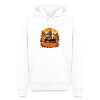 cars  6 - Sweat à capuche Premium bio Homme - blanc - Devant - Nico (187cm)